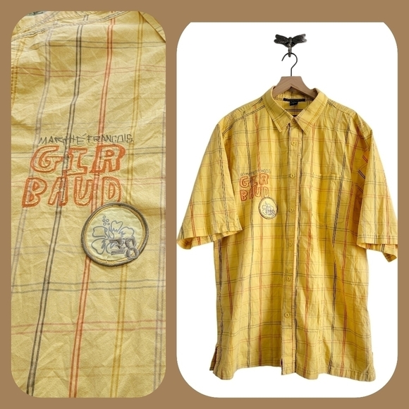LE JEAN DE MARITHE + FRANCOIS GIRBAUD MEN'S BUTTON DOWN SHIRT - Picture 1 of 9